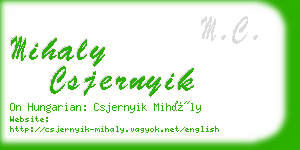 mihaly csjernyik business card